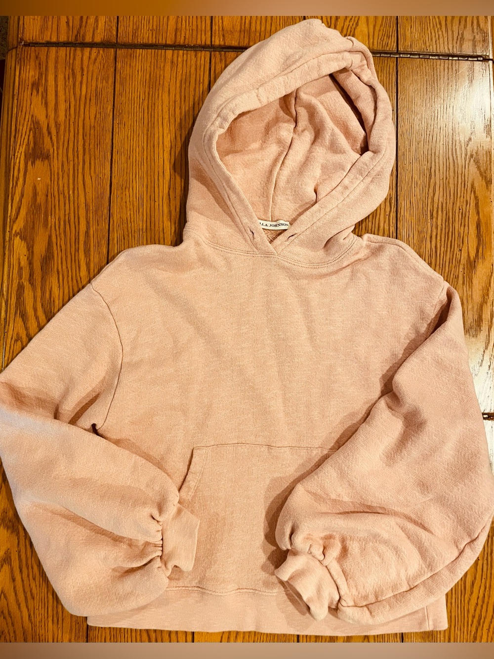 Ulla Johnson Mel Hoodie, small, cropped length, pink/peach color